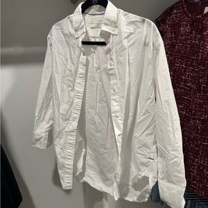 Women’s J. Crew Relaxed White Button Down Shirt, 4P